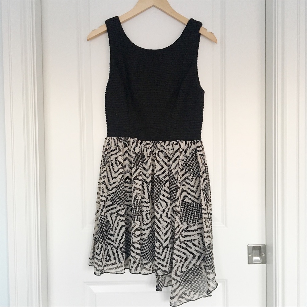 Trixxi Black & Pattern Dress